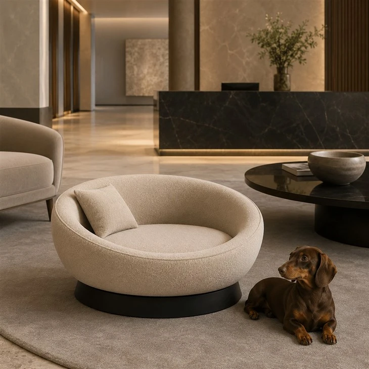 Round Upholstered Pet Sofa Bed best