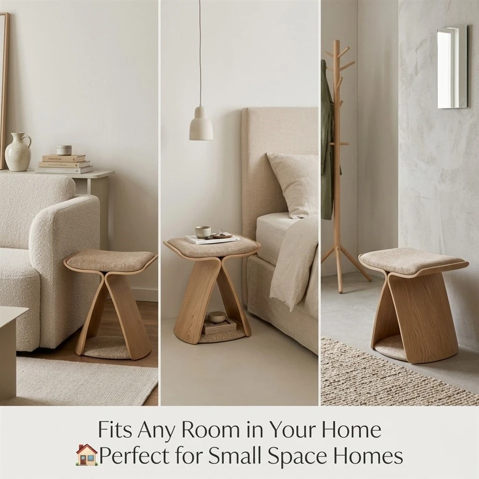 2-In-1 Cat Bed & FooyStool Scandinavian Bentwood factory