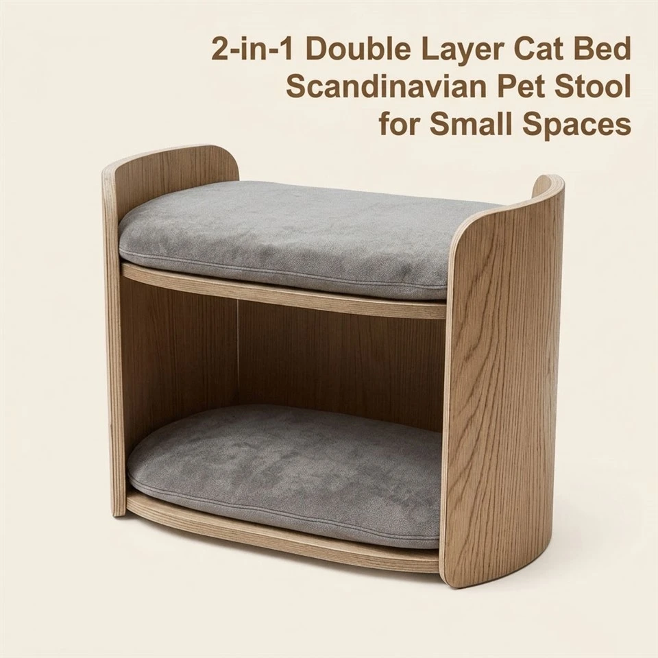 2-In-1 Double Layer Cat Bed