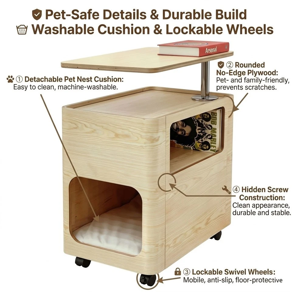 3-In-1 Cat Bed & Side Table best