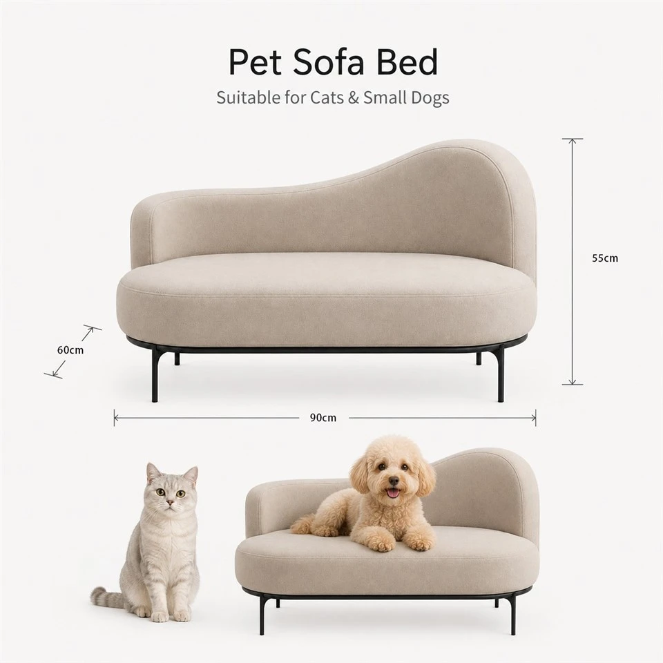 Curved Modern Pet Sofa Bed factory