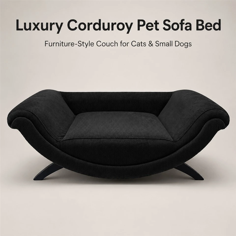 Luxury Corduroy Pet Sofa Bed