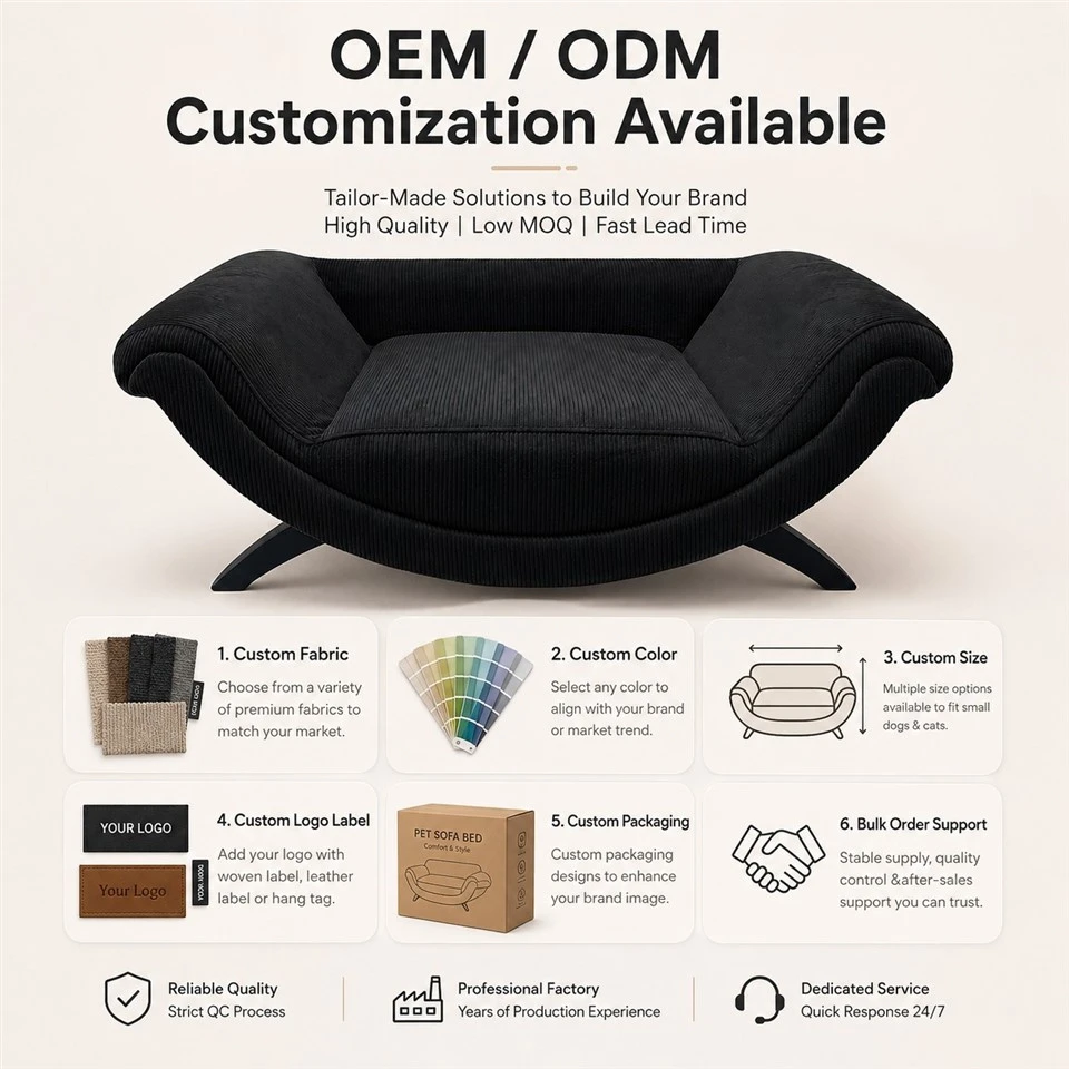 Luxury Corduroy Pet Sofa Bed factory