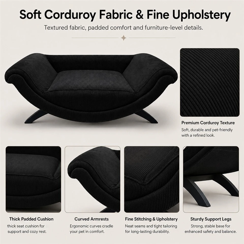 Luxury Corduroy Pet Sofa Bed suppliers