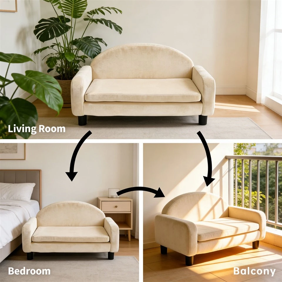Luxury White Pet Sofa Bed factory