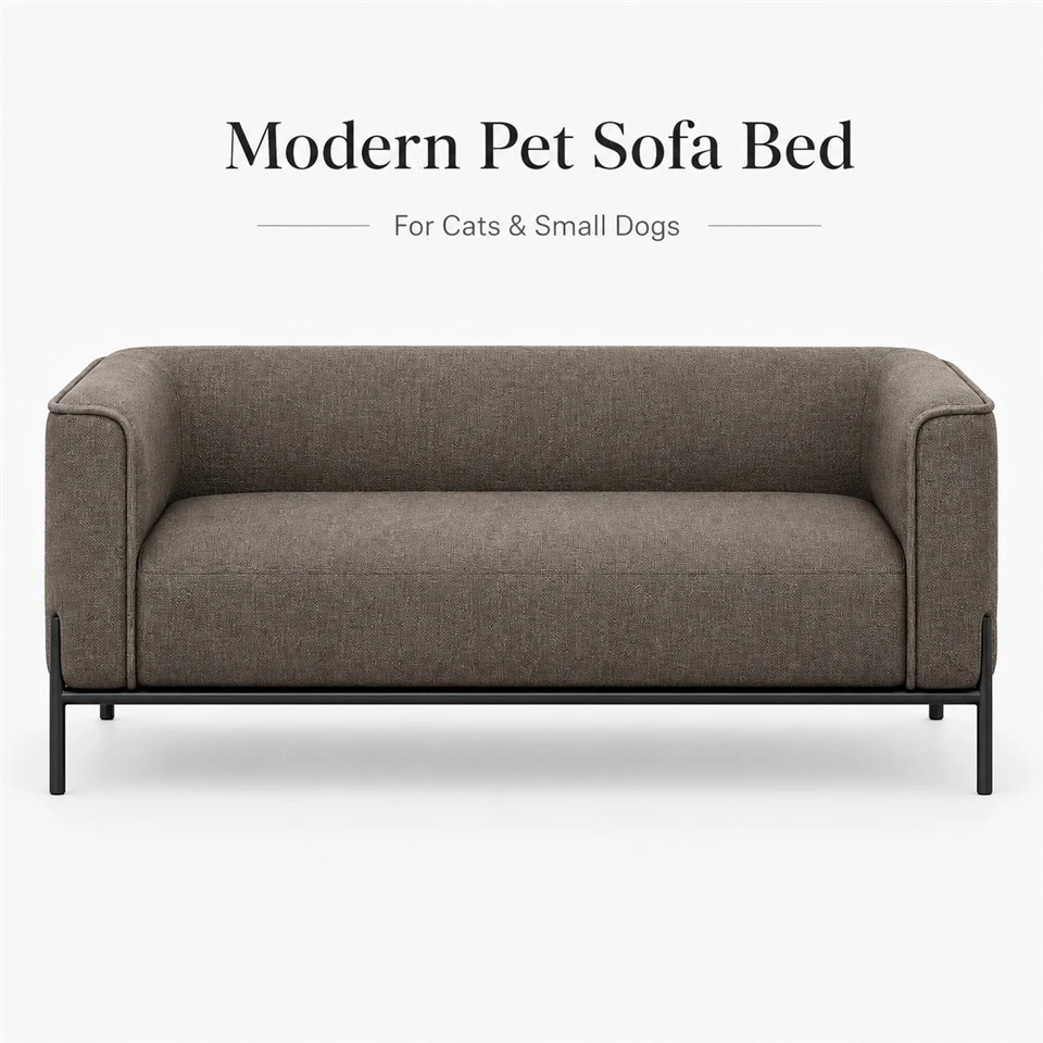 Minimalist Grayish Brown Pet Sofa