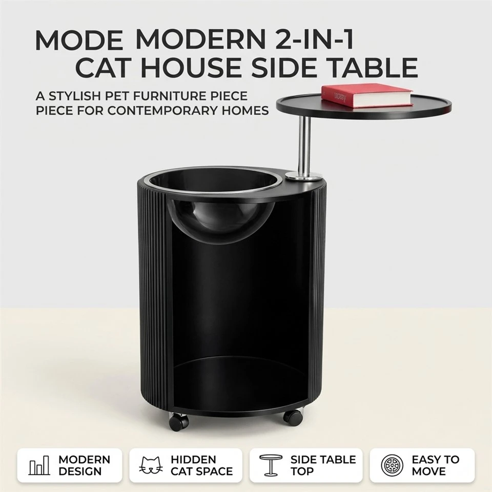 Mode Modern 2-In-1 Cat House Side Table