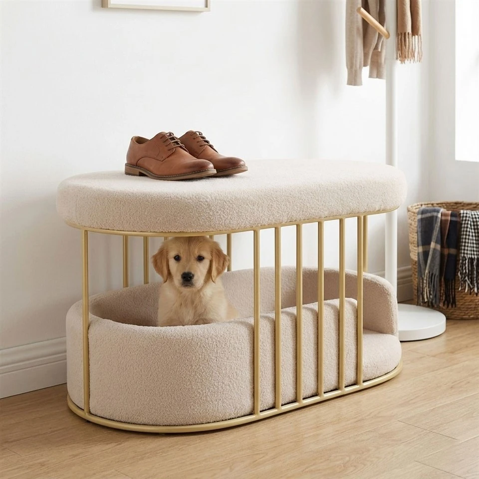 Modern 2-In-1 Pet Nest Ottoman high quality