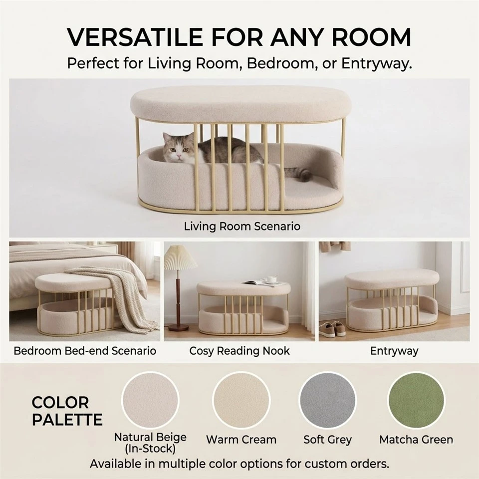 Modern 2-In-1 Pet Nest Ottoman factory