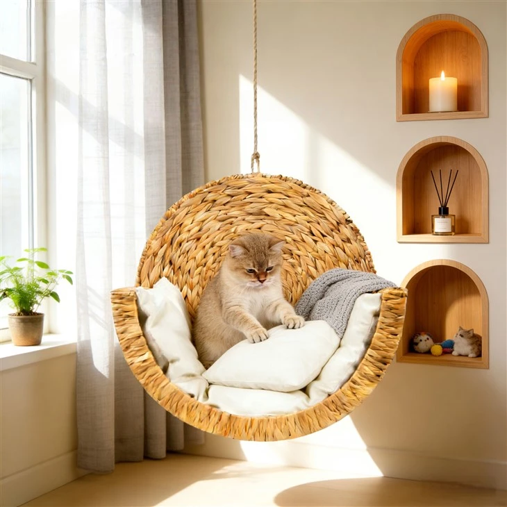 Nest Reinforced Wicker Wall-Mounted Pet Bed
