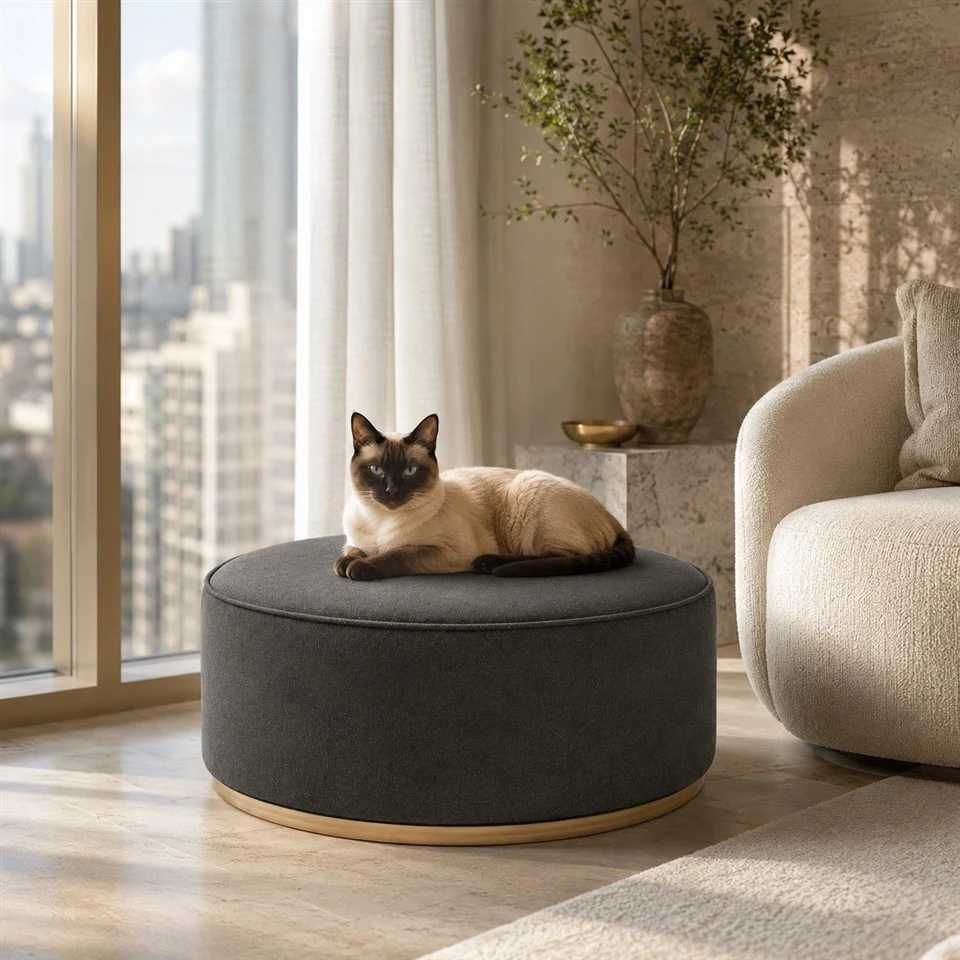 Round Upholstered Pet Ottoman Bed suppliers