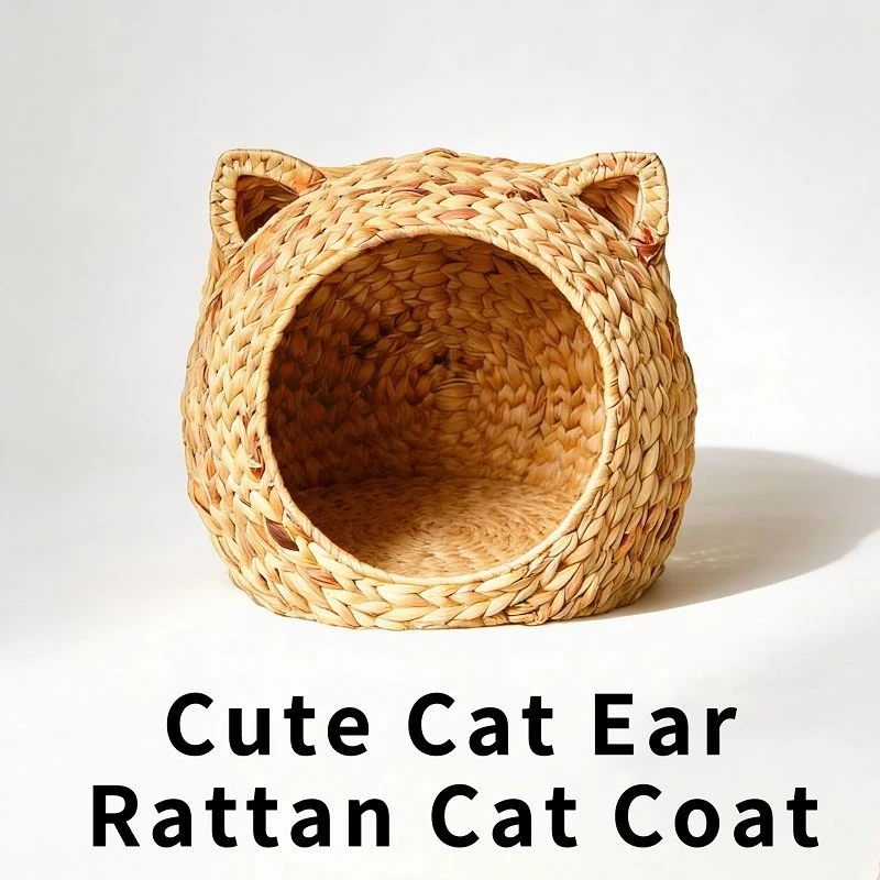 Semi-enclosed Water Hyacinth Cat Villa/pet House suppliers
