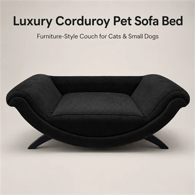 Luxury Corduroy Pet Sofa Bed