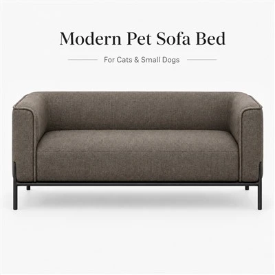 Minimalist Grayish Brown Pet Sofa