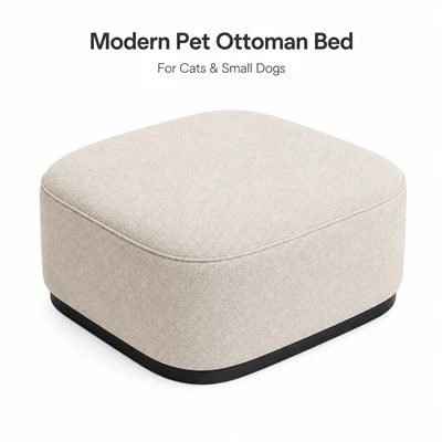 White Modern Pet Ottoman Bed
