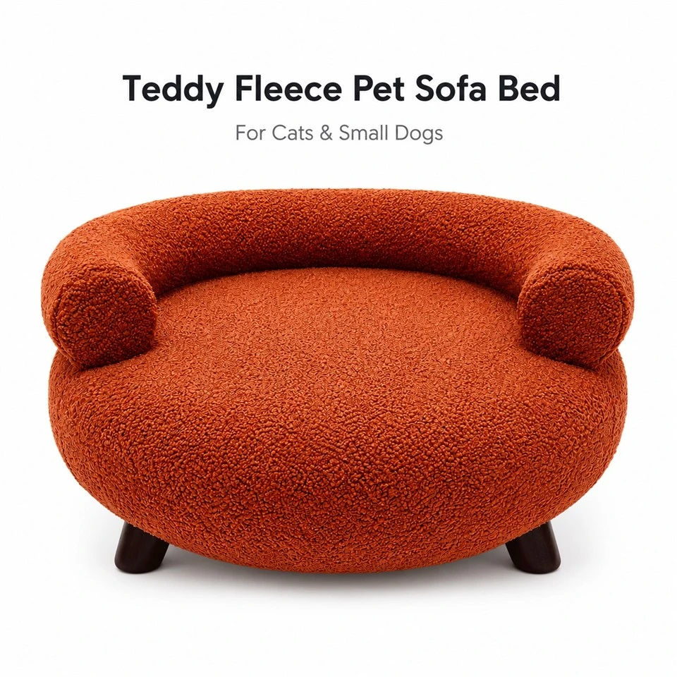Teddy Fleece Pet Sofa Bed