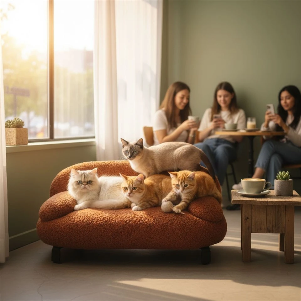 Vintage Velvet Pet Sofa high quality