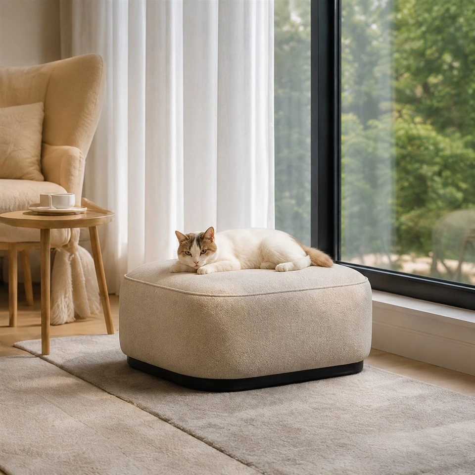 White Modern Pet Ottoman Bed factory