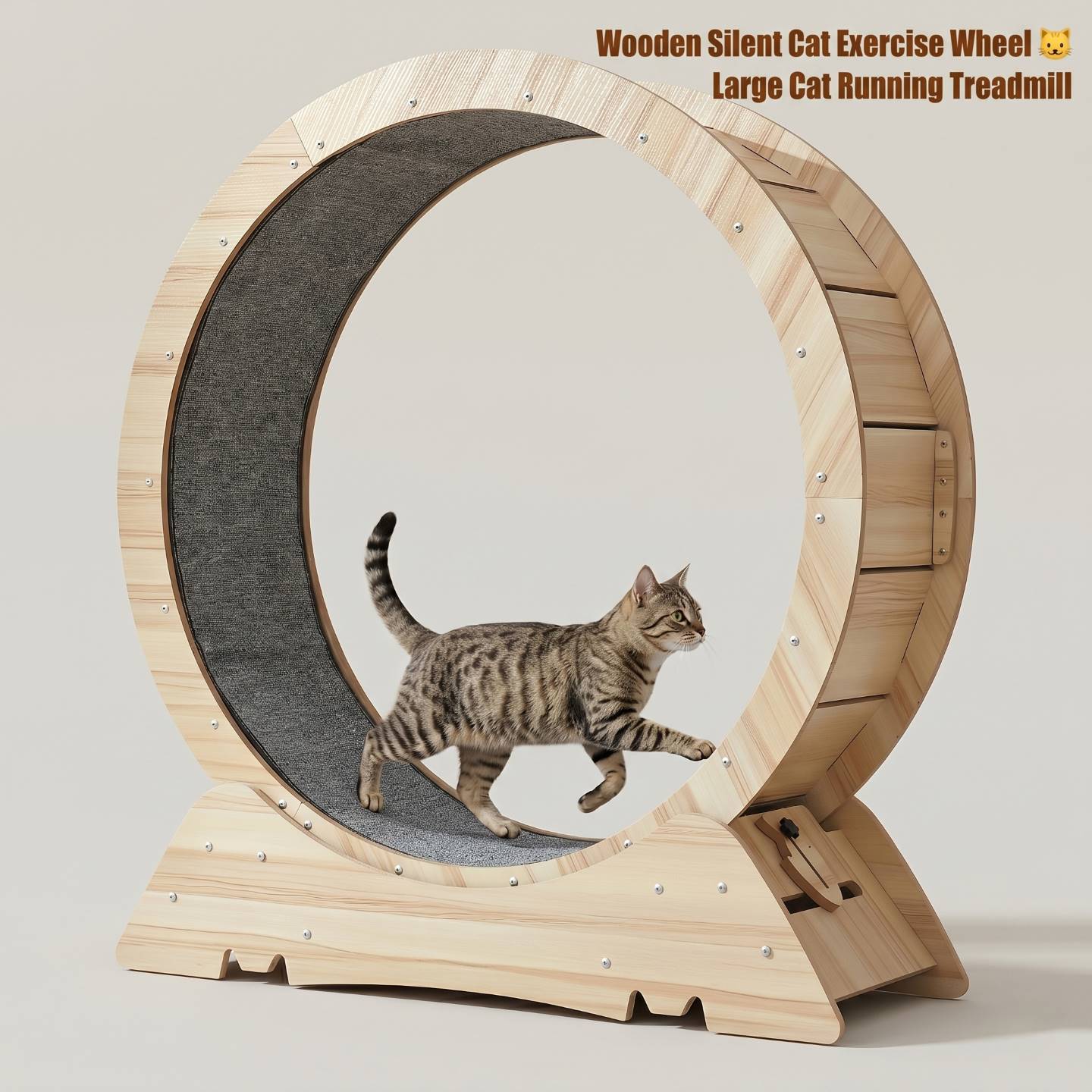 Wooden Silent Cat Exercise Wheel